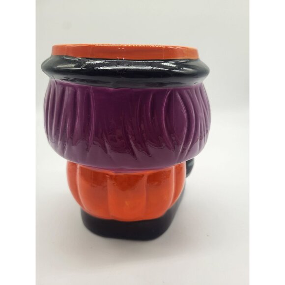 Publix Supermarket Halloween Witch Cauldron Candy Bowl Planter Ceramic Decor - Picture 3 of 12